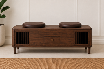 Rhythm Bench | Luxury Tabla & Bayan Storage Bench | BruinHout