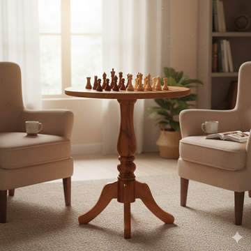 BruinHout Regal Game Table – Vintage-Inspired Chess