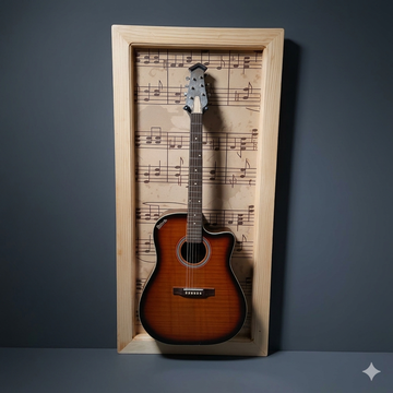 Wall Mounted Guitar Display | Wooden Guitar Frame Wall Mount