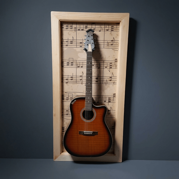 Wall Mounted Guitar Display | Wooden Guitar Frame Wall Mount