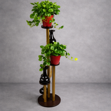 Wooden Vertical Plant Stand | Multi Tier Indoor Plant Stand for Living Room & Balcony