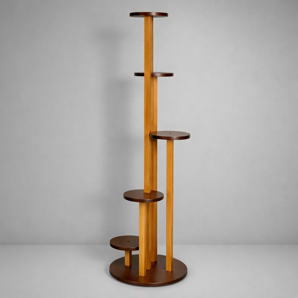 Wooden Vertical Plant Stand | Multi Tier Indoor Plant Stand for Living Room & Balcony