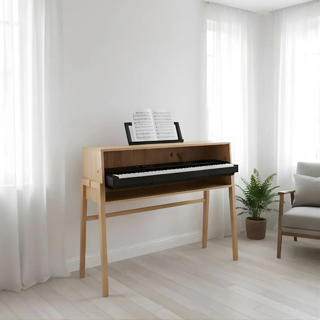 Minimalist Wooden Casio Table | Music Studio Keyboard Furniture