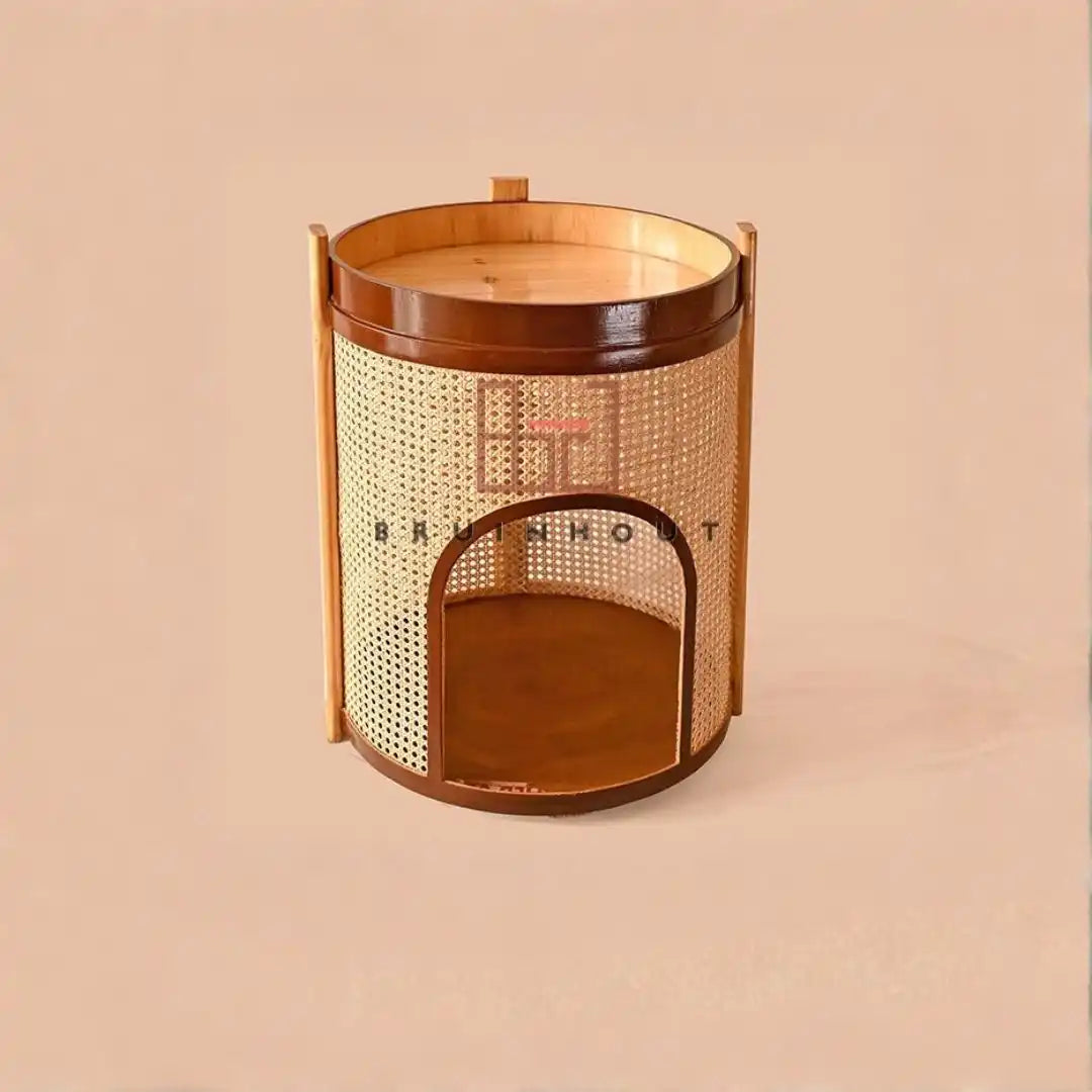 Modern Wooden Dog House with Side Table in One