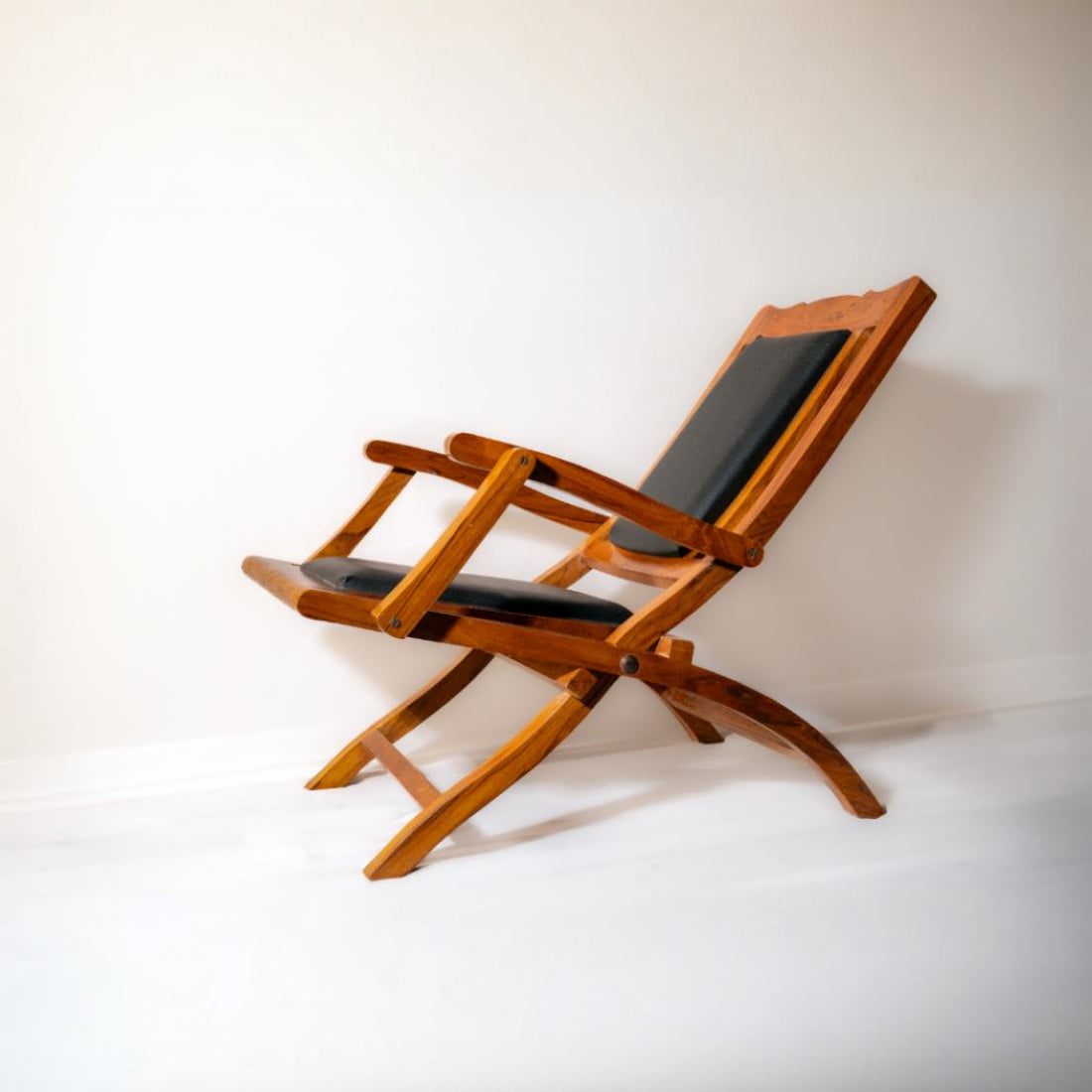 Classic Reclining Wooden Chair