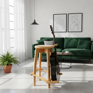 Ergonomic Guitar Footstool with Footrest