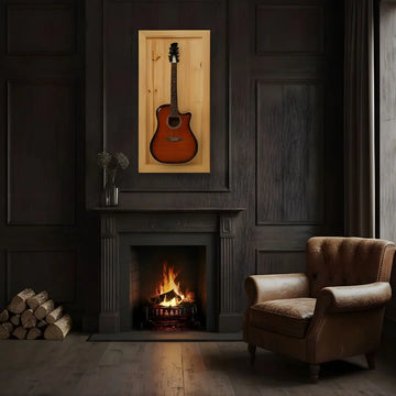 Stand BruinHout Wall-Mounted Guitar Frame