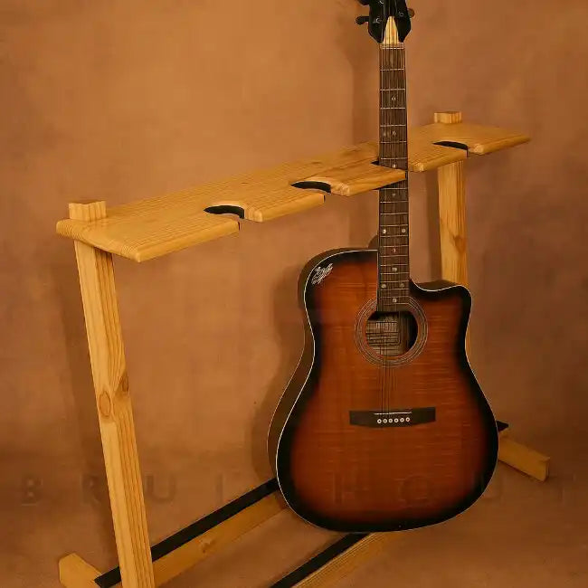 Pine Wood Multi Guitar Stand