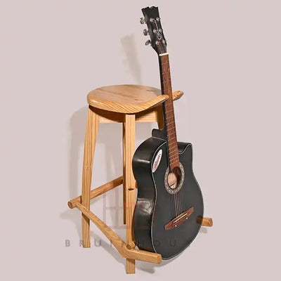 Ergonomic Wooden Guitar Footstool | Music Room Accessory