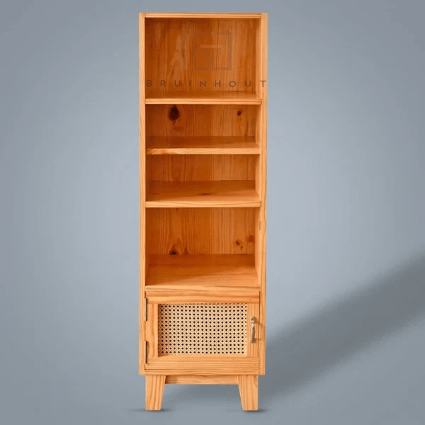 Compact Wooden Bookshelf with Storage | Premium Wooden Furniture for Reading Room