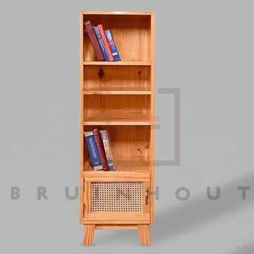 Compact Wooden Bookshelf with Storage | Premium Wooden Furniture for Reading Room