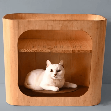 Stylish Cat Wood House & Wooden Dog House for Small Pets