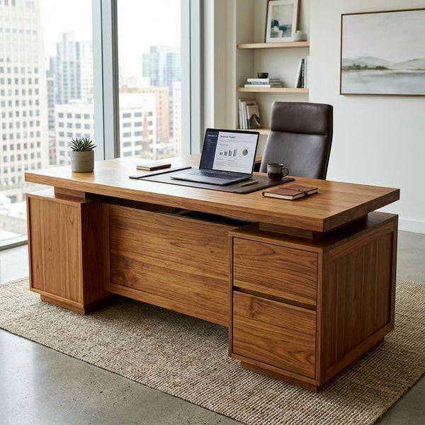 Executive Solid Wood Workstation