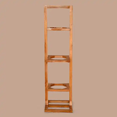 Rustic Wooden Plant Stand | Minimalist Indoor Plant Stand for Home