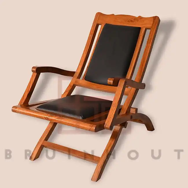 Classic Reclining Wooden Chair