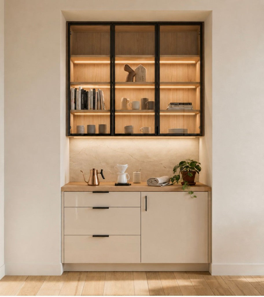 LuxDesigns bespoke coffee station cabinetry
